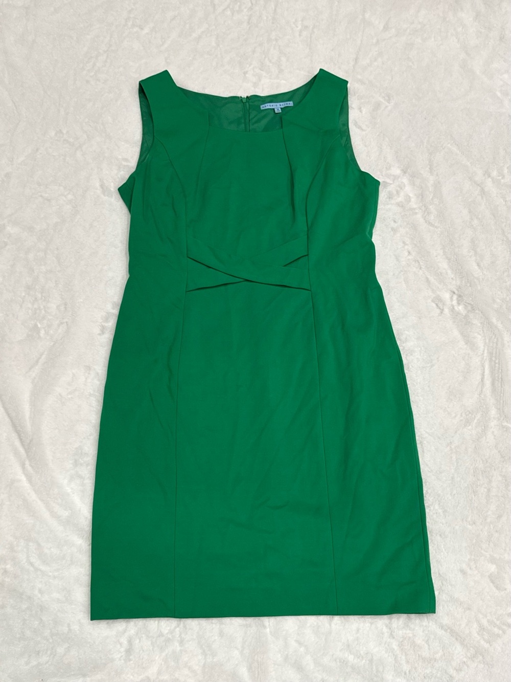 ANTONIO MELANI Emerald Green Sleeveless Sheath Dress